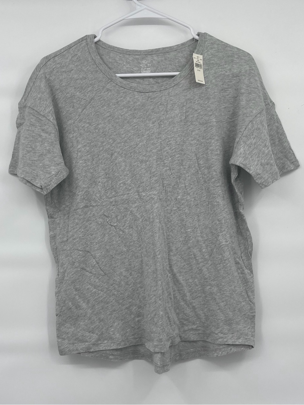 Aerie offline NWT gray cotton oversized short sleeve tee